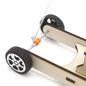 Kit scientifique en bois Gravity Car 2 pour enfants de 7 à 9 ans, jouet éducatif à commande manuelle, forme géométrique, projet STEM - Product Image 4