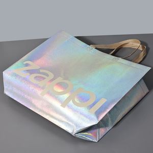 Bolsa de Compras Personalizada Reutilizable, Ecológica, de Tela No Tejida, con Asa, Impresión Serigrafiada, Biodegradable, con Acabado Láser Brillante, Fabricante - Product Image 2