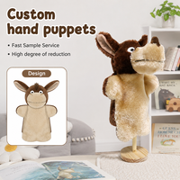 Marionnette à doigts en peluche personnalisée pour bébés et enfants, jouet en peluche doux et mignon, animal en peluche personnalisé