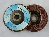 Disque à lamelles en oxyde d'aluminium de 4 pouces (100 mm), grain 60, T27/T29, support en fibre de verre pour le meulage de l'acier inoxydable, abrasif haute densité