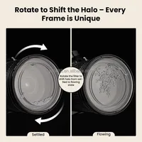 Effet halo de poussière étoilée liquide