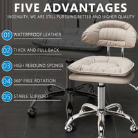 Ensemble de chaise de manucure de luxe en gros avec tabouret roulant en cuir – Mobilier professionnel pour salon de manucure