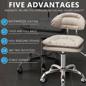 Wholesale Luxury Manicure Chair Set Leather <b>Rolling</b> Stool Combo Professional Nail Salon Furniture - Product Image 5