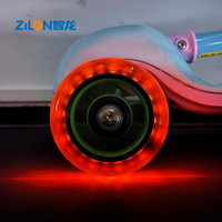 Roue de patin à roulettes en PU 100x24mm 85A, lumineuse, haute élasticité, résistante à l'usure, roues clignotantes, couleur et logo personnalisés