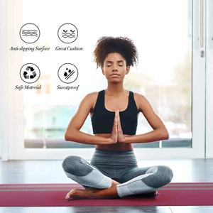 2024 umweltfreundlich rutschfest individuelles LOGO Fitnessstudio Pilates Fitness Übung langlebig 6 8 10 15 mm 1/2 Zoll extra dicke schwarze Tpe-Yoga-Matte - Product Image 5