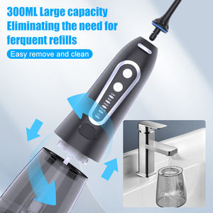 300ML Wassertank 6 Jet Tips Mund dusche Wiederauf ladbare Kabel IPX7 Wasserdichte Zahn reinigung Zahn wasser flosser - Product Image 3