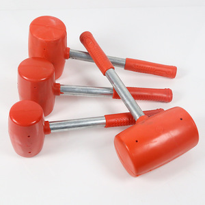 Rubber Mallet With Metal Handle For Tile Installation And Woodworking <b>Tools</b> - Product Image 1