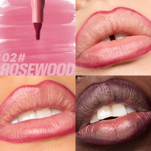 Crayon Marqueur Liquide Vegan OEM pour <span class=keywords><strong>Lèvres</strong></span>, Imperméable, Ultra-Pigmenté, Longue Tenue, Teinte Rose Rouge Brun Cendré Bois de Rose - Product Image 3
