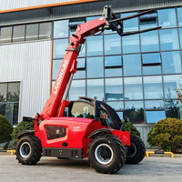 Landward 4WD Mini chariot télescopique Moteur diesel personnalisé 2.5 tonnes Chariot élévateur à fourche télescopique certifié EPA Euro 5 Hauteur de levage 6m