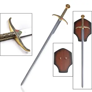 Koleksi abad pertengahan Ksatria Robin Hood pedang baja dengan plakat tampilan