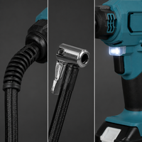 Compresseur d'air sans fil 21V |   Pompe à batterie au lithium sans balais 370 PSI |   Pompe à air numérique pour pneus, pour atelier et garage