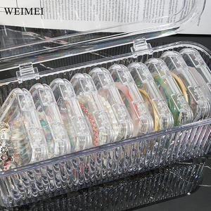 WEIMEI <b>Large</b> Capacity Transparent <b>Plastic</b> Jewelry Organizer <b>Storage</b> Box for Bracelets and Necklaces - Product Image 6