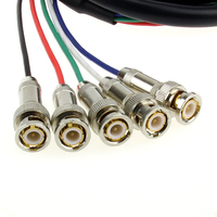 Câble adaptateur vidéo VGA DVI vers BNC RGBHV 5RCA YPbPr 5x BNC Breakout DVI-I 24+5 pour PC, projecteur, mur vidéo, moniteur, téléviseur