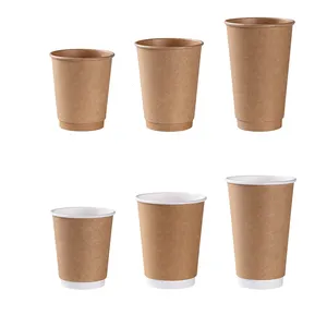 Easy Green 8oz/12oz/16oz Ripple Wall Coffee Paper Cups With Lids Custom Printed Coffee Cups