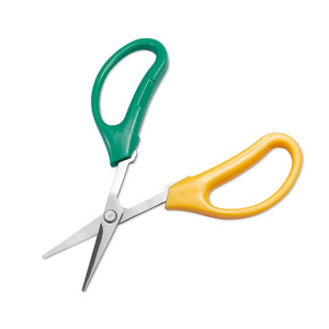 Tijeras de podar de cabeza curva, acero aleado, corte máximo de 5 mm, mangos verdes y amarillos para herramientas de jardinería de bonsái - Product Image 1
