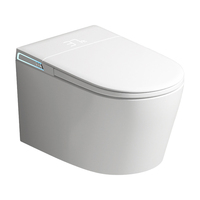 Toilette murale suspendue en céramique de luxe Toilette intelligente dos à mur Toilette une pièce Jet Bidet Pulvérisateur Cuvette de toilette