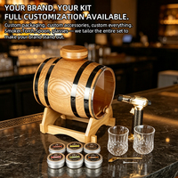 Kit Fumeur à Cocktails en Baril – Fumoir à Bois Multi-Saveurs pour Sublimer le Goût des Boissons (Whisky/Bourbon/Old Fashioned)