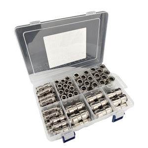 Raccords pneumatiques droits à un seul contact en alliage de zinc, lot de 80 pièces en vrac, comprend 4/6/8/10/12 mm - Product Image 3