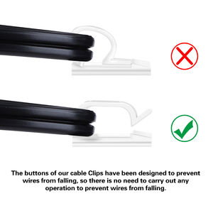 Clips de gestion de câbles avec logo personnalisé Mini table de voiture portable Support de gestion de câbles Clips de câble Clips de support - Product Image 5