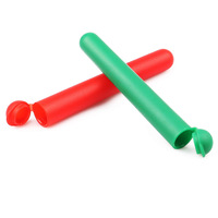 Boîte cylindrique droite de rangement pour tabac, conteneur d'herbe, petit tube de stockage en plastique avec couvercle, 97mm, 5 pièces