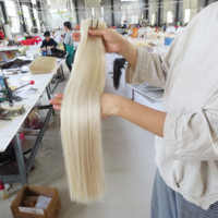 Extensioni per capelli Remy 100% umani naturali vergini grezzi a doppia trama, senza cuciture in PU, con clip - Fornitore di successo