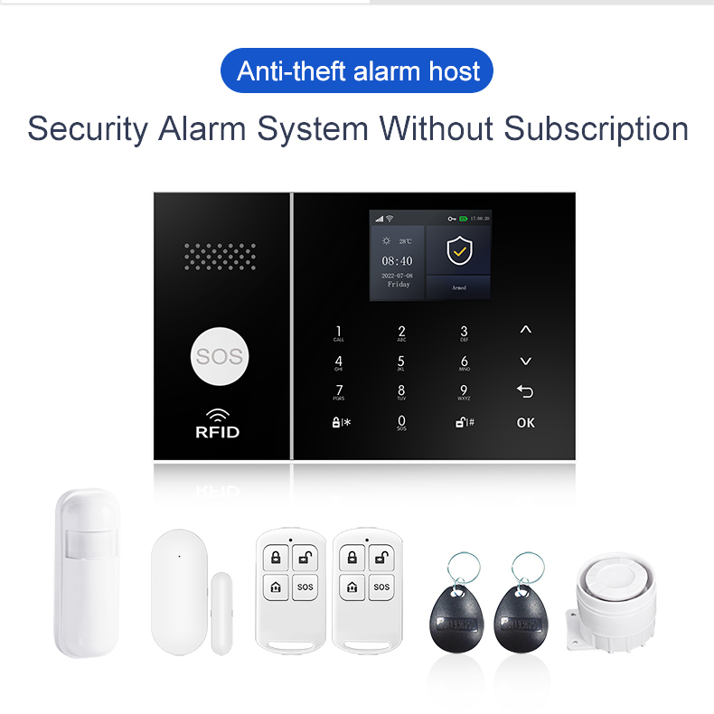 Tuya Alexa Smart Life Home Alarm System Kit 4G WiFi PIR Motion Sensor ABS Material App Remote Control SOS Function 10m Easy · image 3