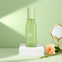 Flacon pulvérisateur carré transparent givré fantaisie pour brume hydratante cosmétique, sérum de soin et parfum