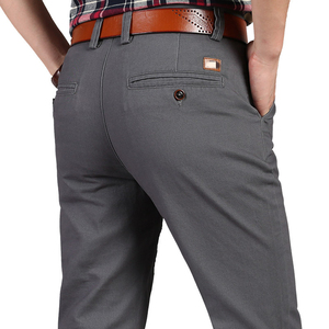 Venta caliente de los hombres pantalones casuales de algodón de pierna recta pantalones casuales Pantalones - Product Image 3
