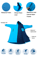 Veste imperméable personnalisée à manches longues, parka de bain, robe de surf avec doublure intérieure en polaire, parka de bain