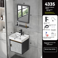 Évier mural intégré en céramique pour salle de bain, moderne, carré, style ferme, écologique, facile à nettoyer, pour hôpital