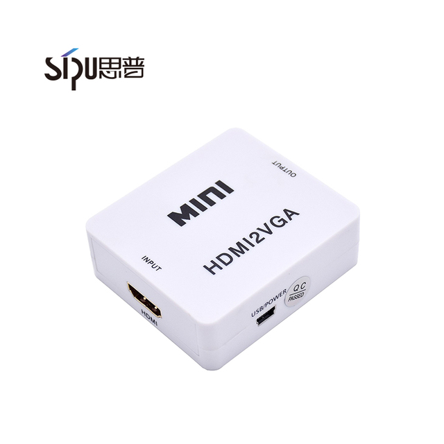 SIPU High Quality 1080P Mini HDMI to VGA Converter Mini HDMI to VGA Converter HDMI INPUT to VGA OUTPUT Converter