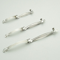Barrettes métalliques argentées à double verrouillage de 6 cm, 8 cm, 10 cm, clips à pression simples, pinces à cheveux à carreaux pour accessoires de cheveux DIY