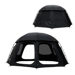 Tente dôme extérieure à revêtement noir tente octogonale pour 5-8 personnes abri étanche auvent de camping tente de camping - Product Image 5