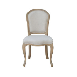 Scallops <strong>Upholstered</strong> Solid Wood <strong>French</strong> <strong>Provincial</strong> Dining <strong>Chair</strong> - Product Image 1