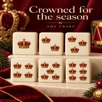 Set Ubin Mahjong Amerika Bertema Nutcracker Natal Mewah dari Akrilik 160Pcs dengan Penari Balet, Mahkota, Jam, dan Kuda Goyang