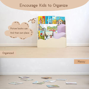 Étagère Montessori pour enfants, organisateur de livres orienté vers l'avant, étagère d'angle, bibliothèque pour enfants et tout-petits - Product Image 6