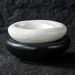 Bol à salade en céramique de style français créatif, spécialité pour soupes, desserts, cuisine moléculaire, vaisselle, bol à glace sèche, plat froid artistique - Product Image 3