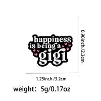 Großhandel Metall-Cartoon-Pins Kreative Englische Spruch-Broschen Souvenir Englische Buchstaben Dekorative Anstecknadeln Modische Kleidungszubehör