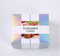 Boîte à pizza rigide en carton ondulé recyclable haut de gamme avec personnalisation de la marque pour la restauration, l'emballage de bonbons, de chewing-gum et de gelée