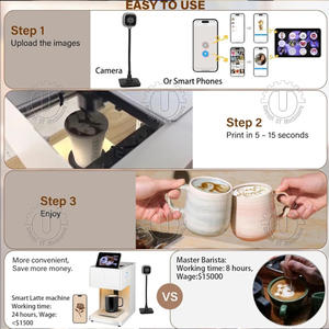 Imprimante électrique numérique 3D comestible pour selfie photo Macarons gâteau chocolat Capuchino Latte Art machine d'impression à jet d'encre <span class=keywords><strong>café</strong></span> - Product Image 3