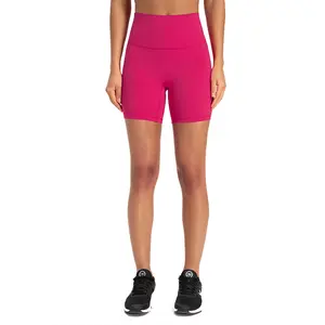 Respirável Cintura Alta Fitness Shorts Para As Mulheres Gym Wear Sem T-Line Naked Feeling Yoga Calças Atacado Feminino Workout Leggings