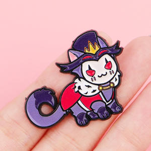 Venta al por mayor de fábrica: Pin de esmalte suave Hazbin <span class=keywords><strong>Hotel</strong></span>, insignia de anime de terror, pines de solapa de metal de dibujos animados americanos - Product Image 3