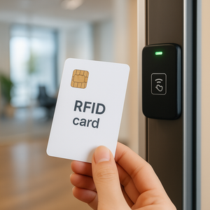 Kartu akses cerdas RFID logam dan PVC kustom tahan lama CIP 13.56MHz pasokan langsung pabrik untuk sistem masuk pintu kantor Hotel - Product Image 2