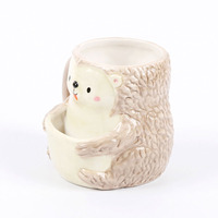 Tasse en céramique personnalisée avec motif de hérisson animal mignon, tasse à café et à biscuits