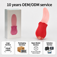 Vibrateur Lèche-Langue en Silicone Rechargeable 10 Fréquences Stimulateur Clitoridien Point G Jouet Adulte Masseur pour Femme CE RoHS