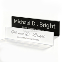 Support de carte de visite rectangulaire de bureau/laboratoire, transparent, de luxe, haute transparence, OEM d'usine
