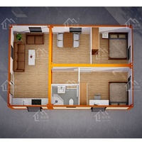 Maison en conteneur modulaire Maison en conteneur entièrement détachable Petite maison bon marché