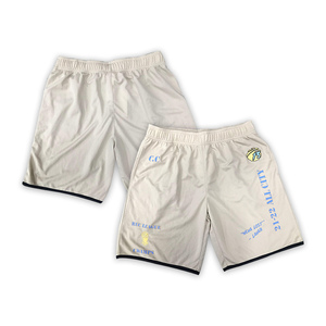 Pantalones cortos casuales personalizados logotipo bordado poliéster malla elástica deportes pantalones cortos para hombre - Product Image 1