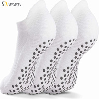 Chaussettes de yoga en coton et élasthanne tricotées, écologiques, respirantes et absorbantes, antidérapantes pour le corps, par un fabricant professionnel