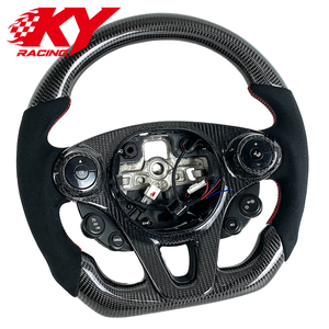 Accessoires intérieurs de voiture personnalisés, volant sport en cuir et fibre de carbone, compatible avec Benz Smart Fortwo W453 - Product Image 2